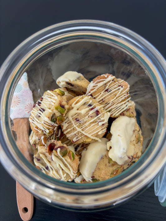 Pistachio, Cranberry & White Chocolate Cookies aka Fancy Cookies